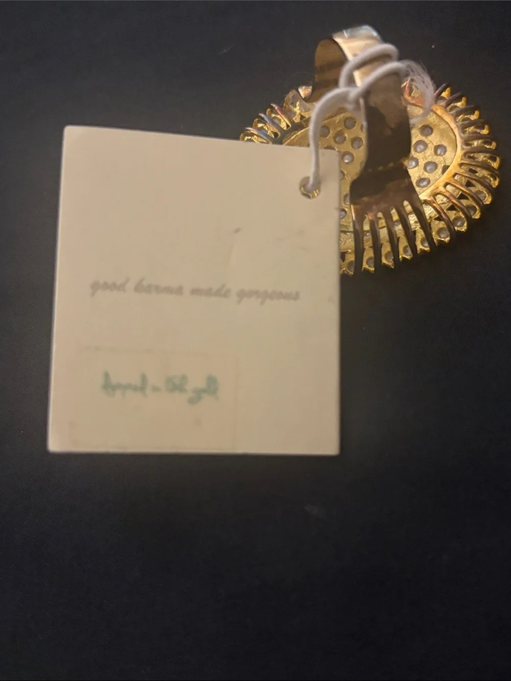 Devi Rao Gold Dipped Pearl Cluster Statement Ring